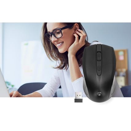 Rato sem fios 800/1200/1600 DPI 2xAAA preto