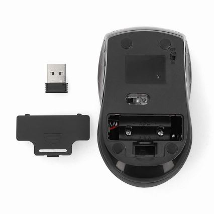 Rato sem fios 800/1200/1600 DPI 2xAAA preto