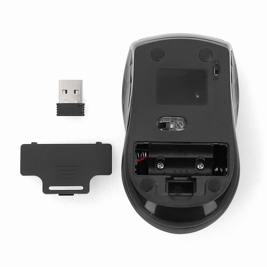 Rato sem fios 800/1200/1600 DPI 2xAAA preto