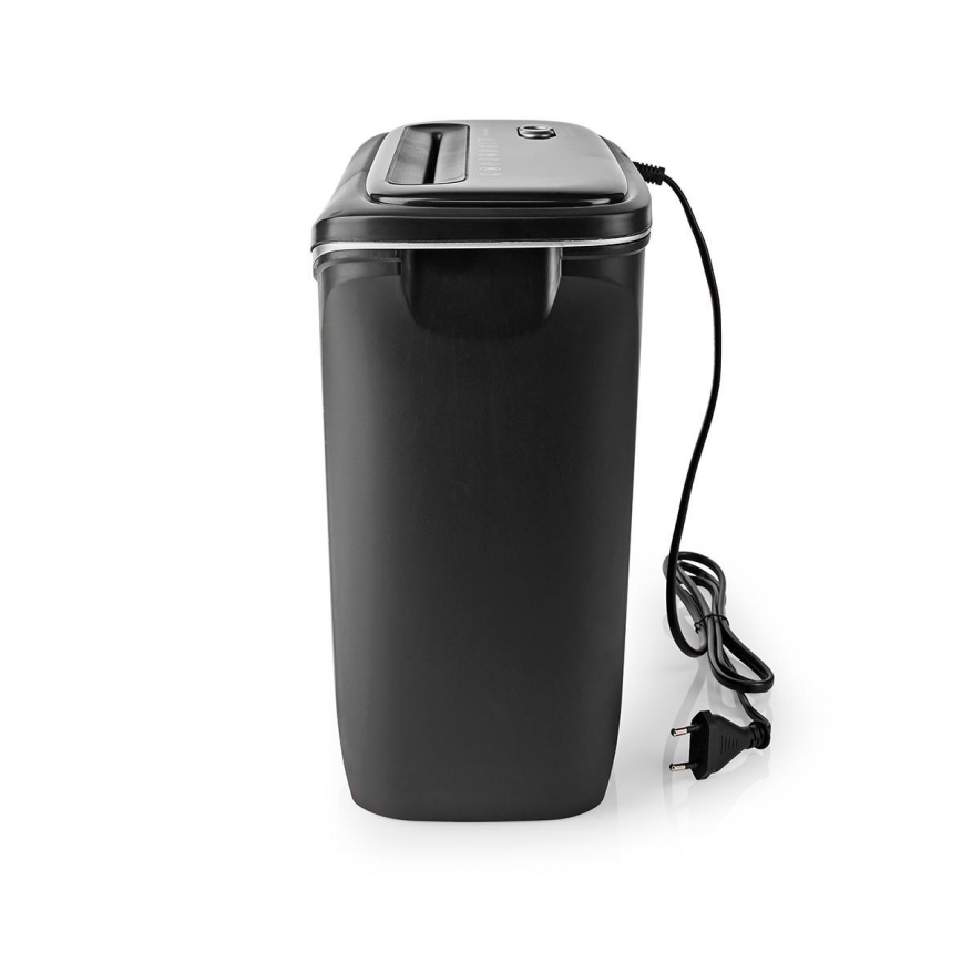 Trituradora de papel A4 volume 12 l 230V preto