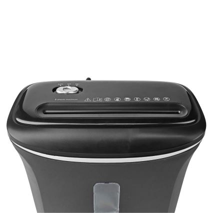 Trituradora de papel A4 volume 12 l 230V preto