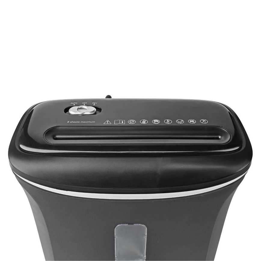 Trituradora de papel A4 volume 12 l 230V preto