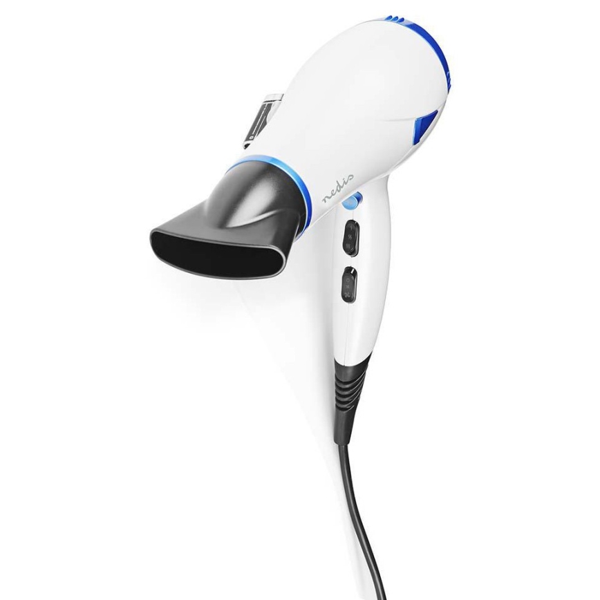 Secador de cabelo 2em1 2000W/230V branco/azul