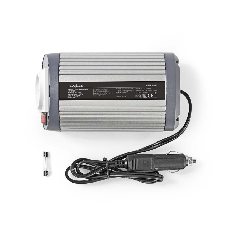 Conversor de voltagem 150W/24/230V + USB