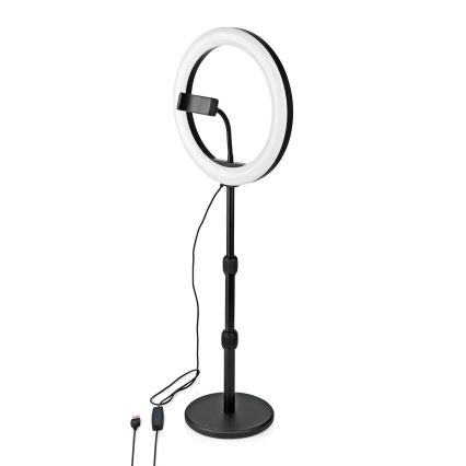 Candeeiro LED regulável com suporte para vlogging LED/6W/USB 2700-6700K