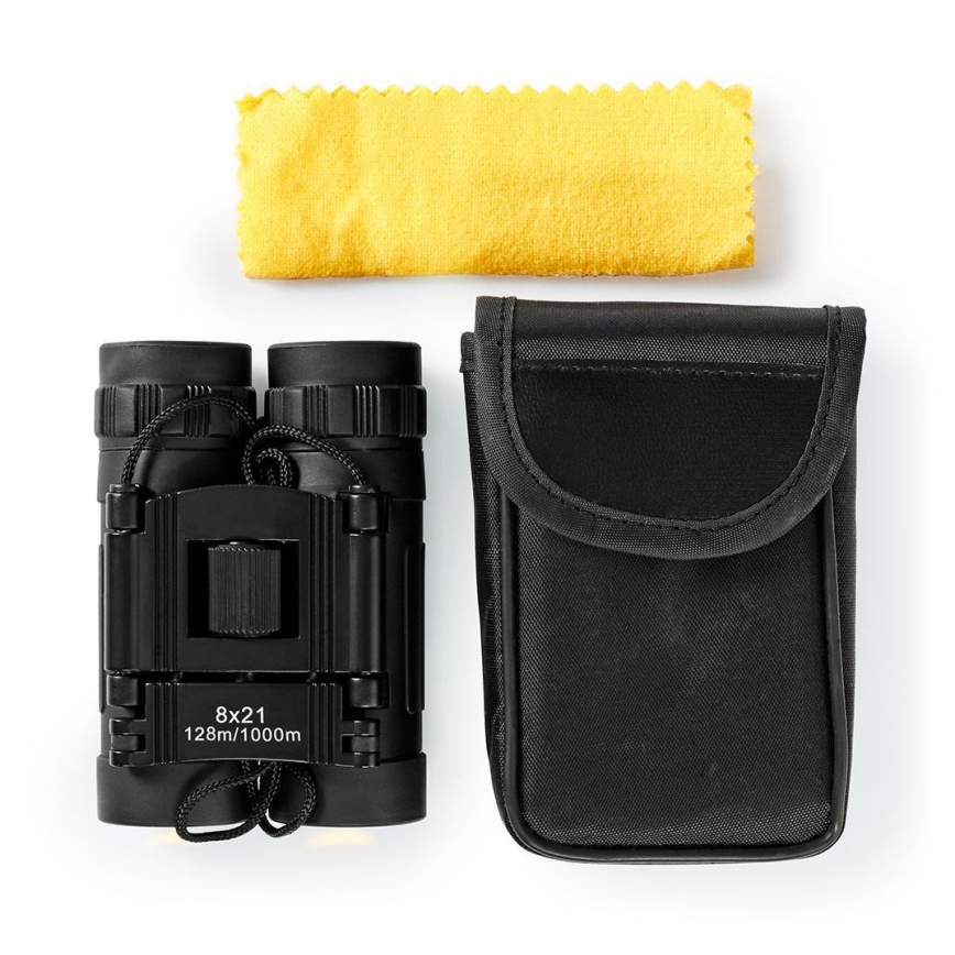 Nedis SCBI1000BK - Telescópio binocular 8x21