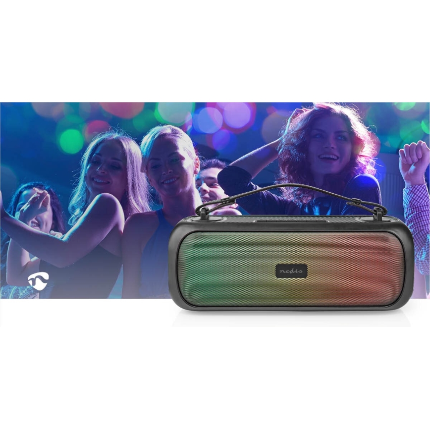 Coluna recarregável  LED RGB 45W/3000 mAh IPX5