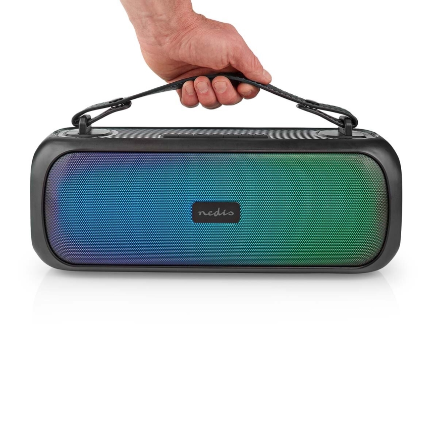 Coluna recarregável  LED RGB 45W/3000 mAh IPX5