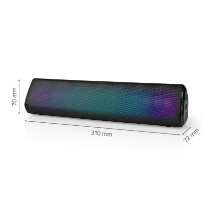 Coluna portátil LED RGB 18W/1200 mAh