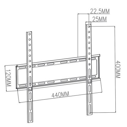 Suporte de parede fixo para TV 23-55”.