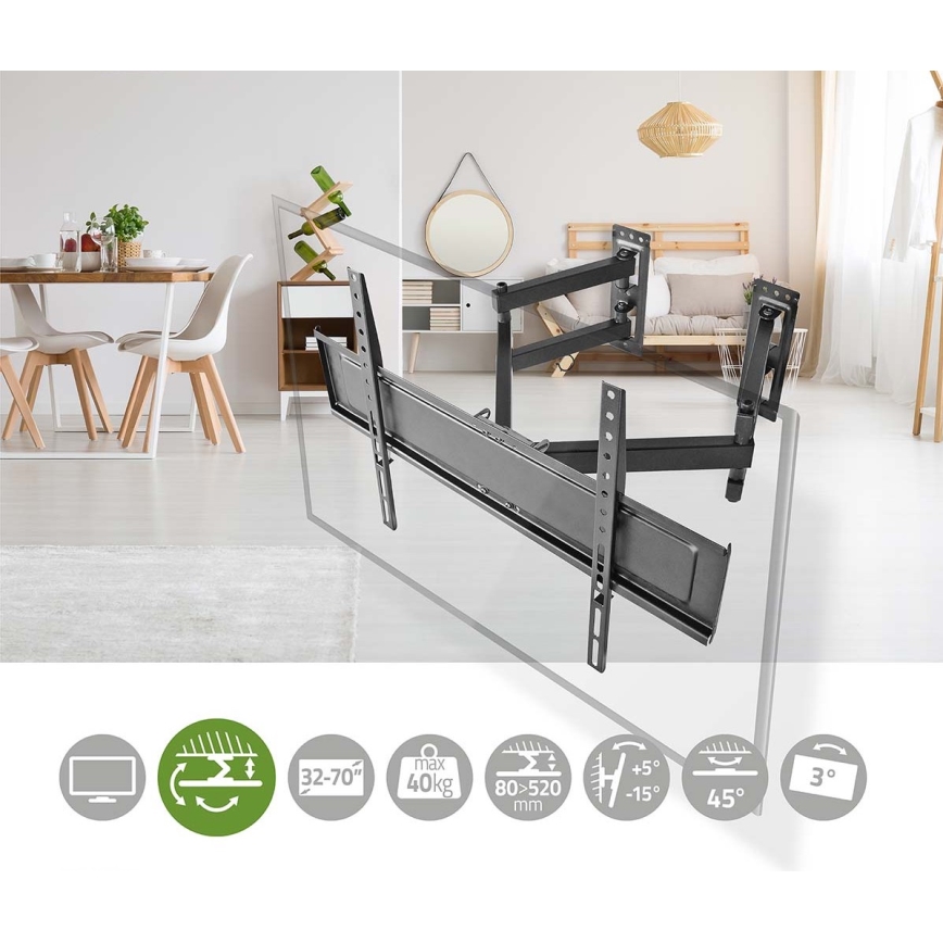Suporte de parede para TV Full Motion 30-70”