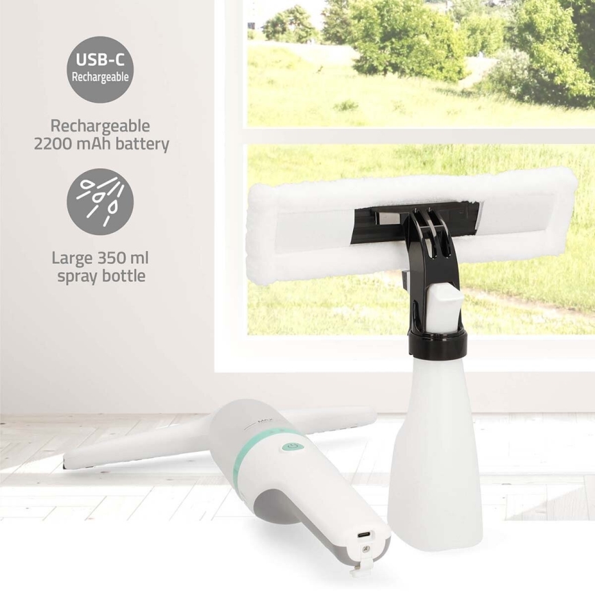 Aspirador de janela recarregável 12W/2200 mAh IPX4