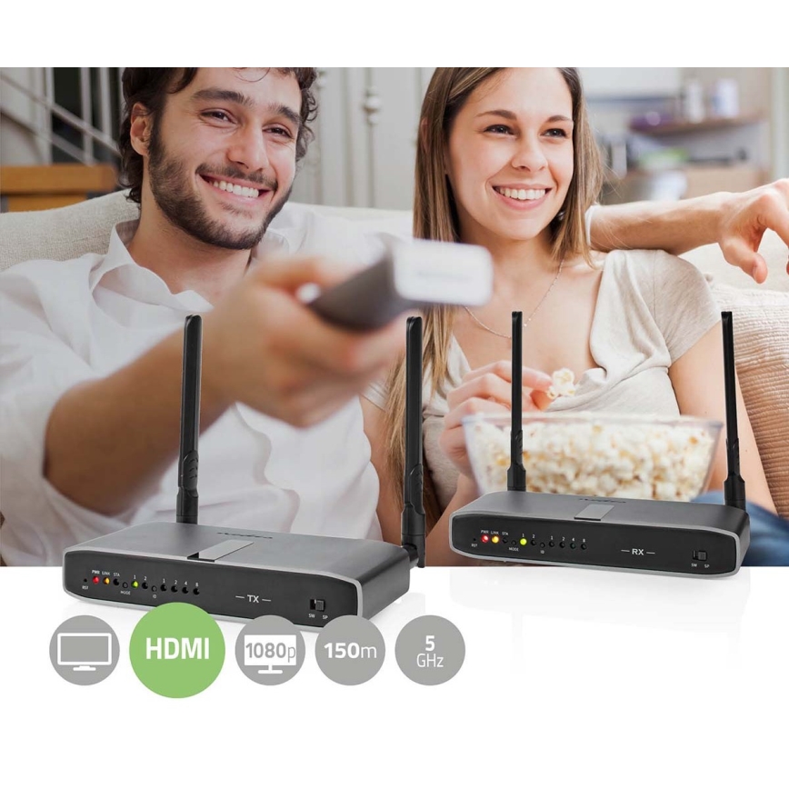 Conjunto para transmissão de sinal sem fios HDMI™