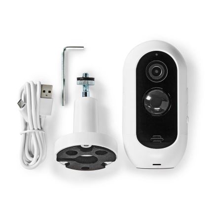 Câmara IP inteligente recarregável para exterior com sensor PIR Full HD 1080p 5V/5200mAh Wi-Fi IP65