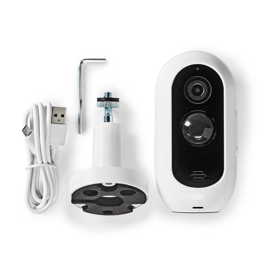 Câmara IP inteligente recarregável para exterior com sensor PIR Full HD 1080p 5V/5200mAh Wi-Fi IP65
