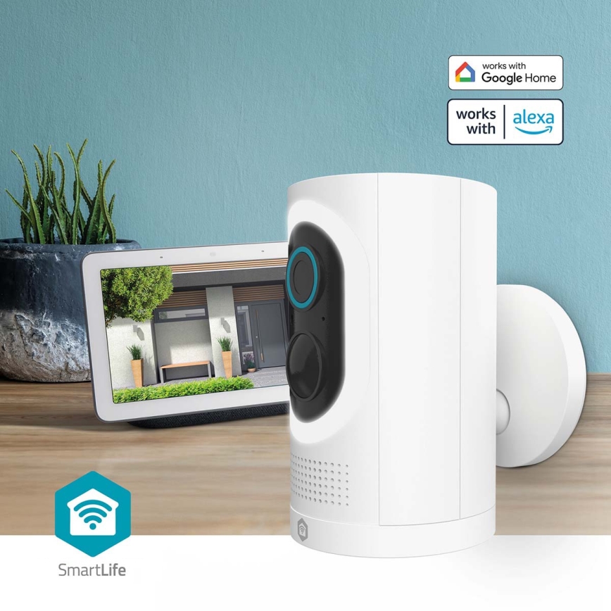 Câmara inteligente 3MP Full HD 1296p 6700 mAh Wi-Fi Tuya IP65