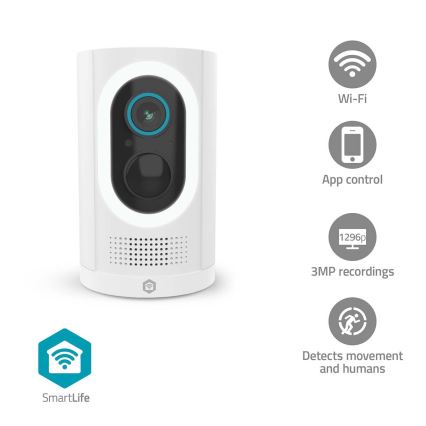 Câmara inteligente 3MP Full HD 1296p 6700 mAh Wi-Fi Tuya IP65