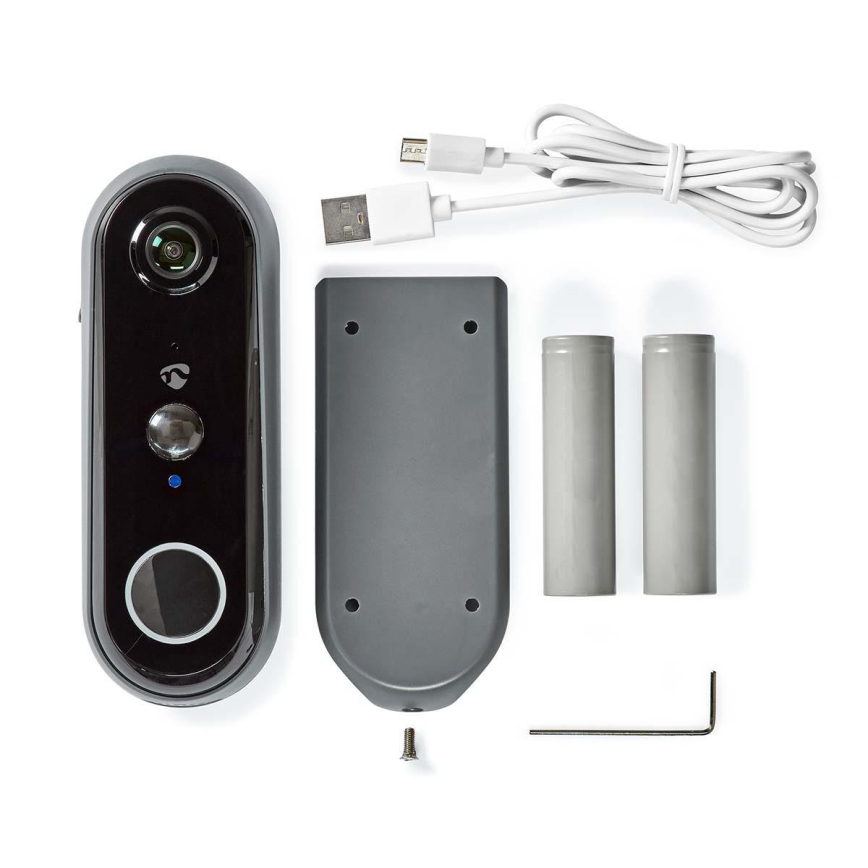 Video porteiro com sensor de movimento Full HD 1080p 5200 mAh Wi-Fi IP54