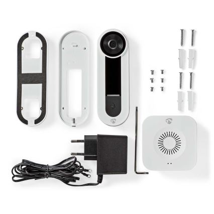 Vídeoporteiro sem fios com sensor Full HD 1536p Wi-Fi IP65