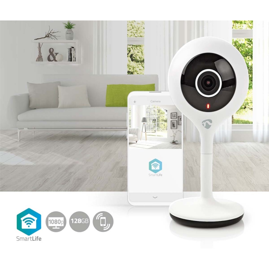 Câmara IP inteligente Smartlife 5V FULL HD 1920x1080p Wi-Fi