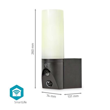Câmara exterior inteligente SmartLife Full HD 1080p com iluminação LED Wi-Fi Tuya IP65