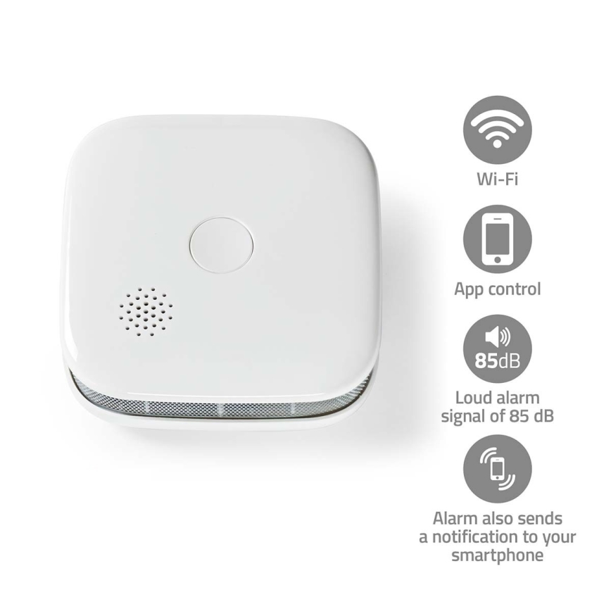Detetor de fumos SmartLife 3V/1xCR123A Wi-Fi Tuya