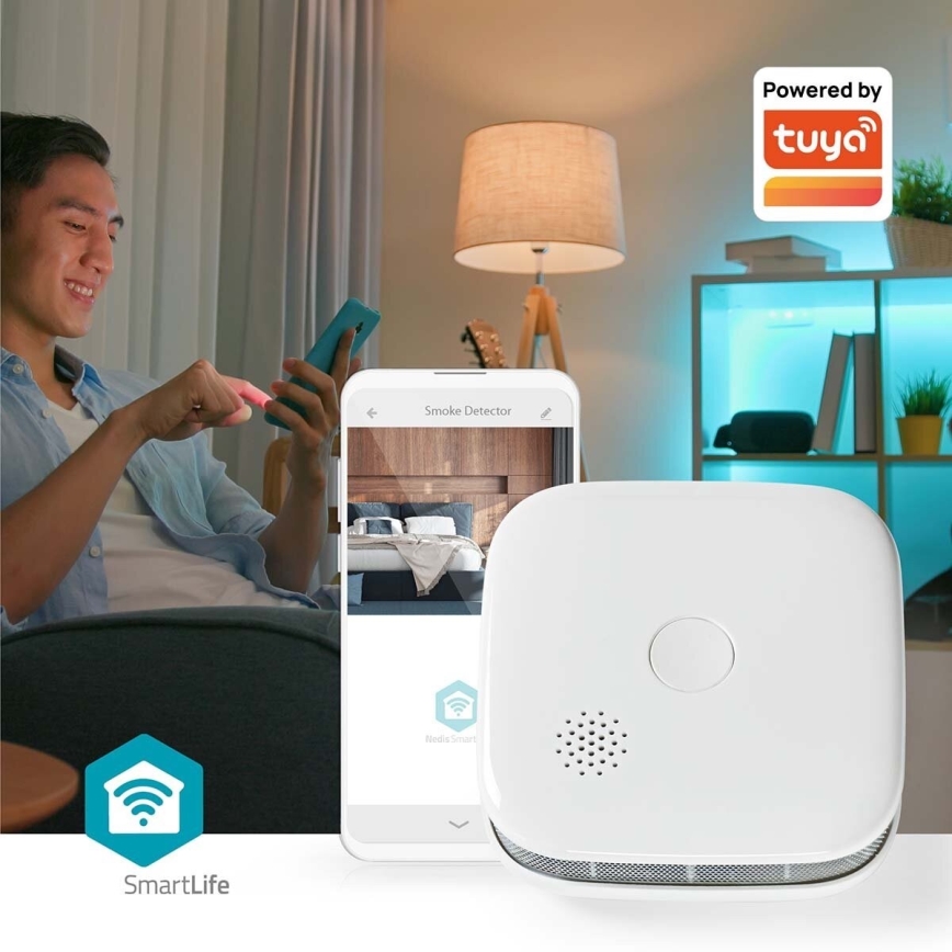 CONJUNTO 3x Detetores de fumo SmartLife 3V/1xCR123A Wi-Fi Tuya