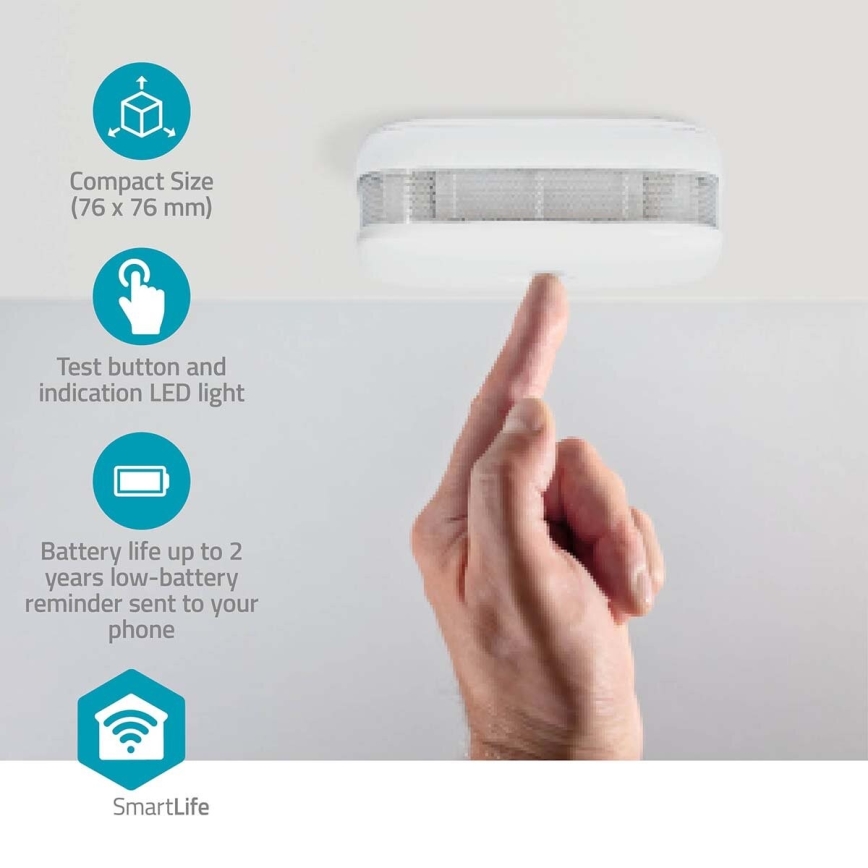 CONJUNTO 3x Detetores de fumo SmartLife 3V/1xCR123A Wi-Fi Tuya