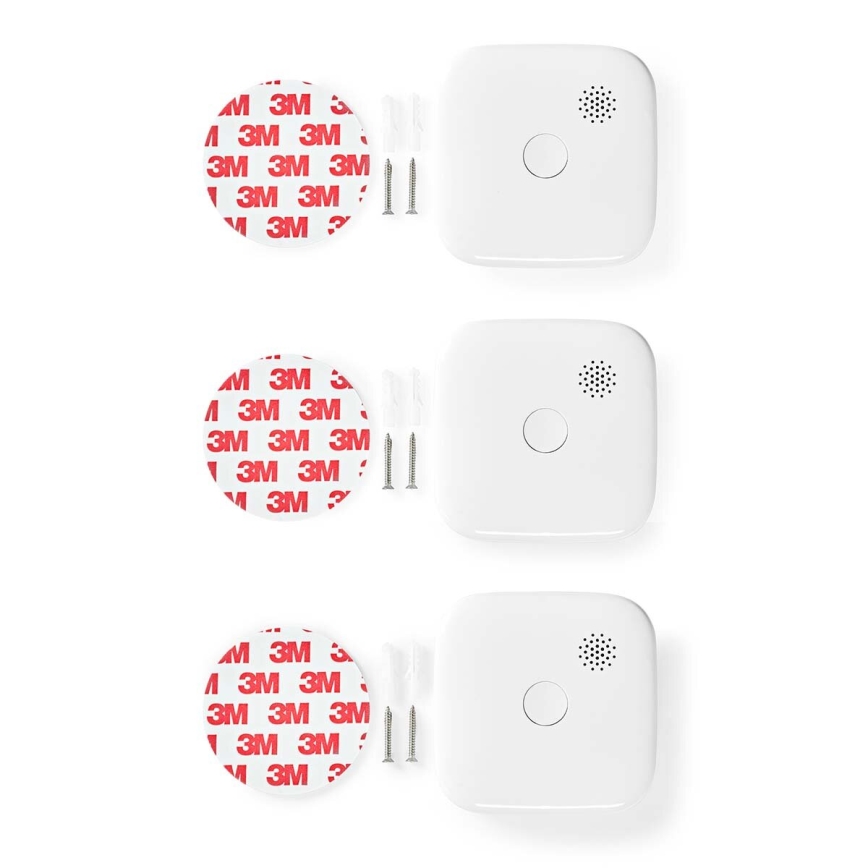 CONJUNTO 3x Detetores de fumo SmartLife 3V/1xCR123A Wi-Fi Tuya