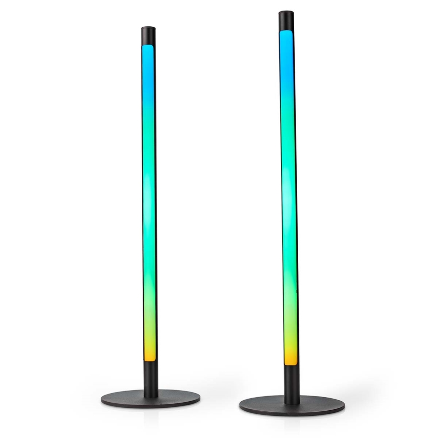 Nedis WIFILD10RGBW-CONJUNTO 2x Candeeiros de mesa LED RGBIC com regulação LED/36W/230V 2700-6500K + comando