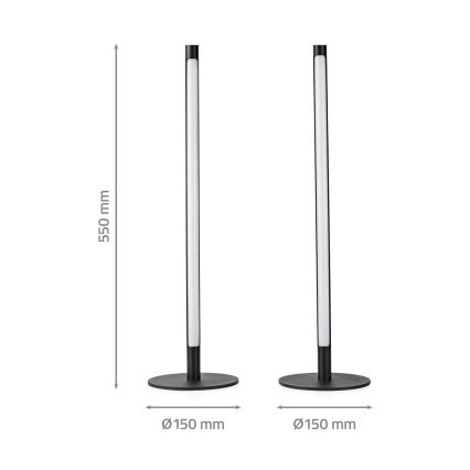 Nedis WIFILD10RGBW-CONJUNTO 2x Candeeiros de mesa LED RGBIC com regulação LED/36W/230V 2700-6500K + comando