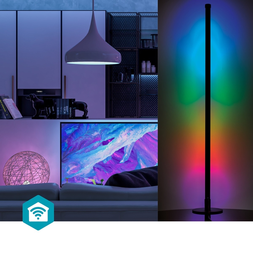 Candeeiro de chão LED RGBIC com regulação Smartlife LED/10W/230V 100,5 cm 2700-6500K Wi-Fi Tuya + comando