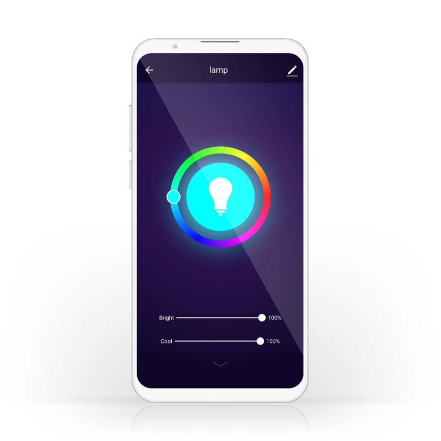 CONJUNTO 2x Lâmpada LED RGBW com regulação SmartLife E27/9W/230V Wi-Fi 2700-6500K