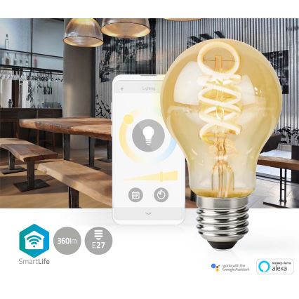 Lâmpada LED com regulação A60 E27/4,9W/230V Wi-Fi 1800-6500K