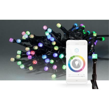 Corrente exterior de Natal LED RGB 42xLED/8 funções 8m IP65 Wi-Fi Tuya