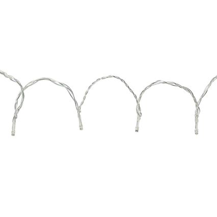 Cortina exterior de Natal LED 200xLED/8 funções 6m IP65 Wi-Fi Tuya branco quente