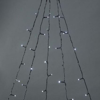 Cortina exterior de Natal LED 200xLED/8 funções 5x7m IP65 Wi-Fi Tuya branco quente a frio