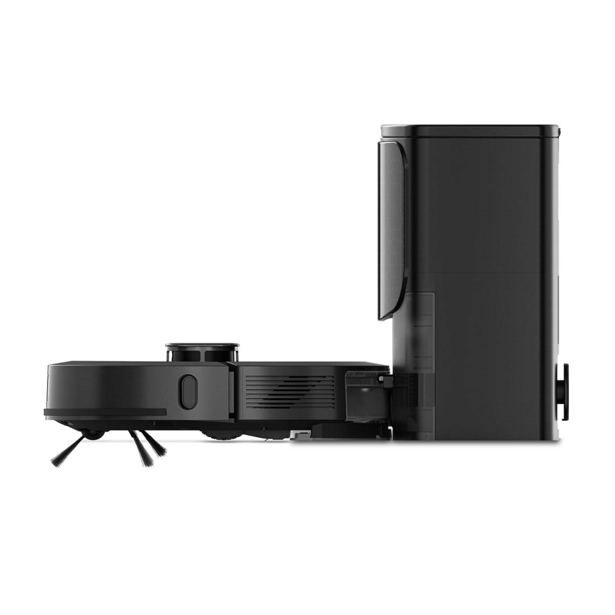 Aspirador robô inteligente com mopa SmartLife Wi-Fi Tuya preto + comando
