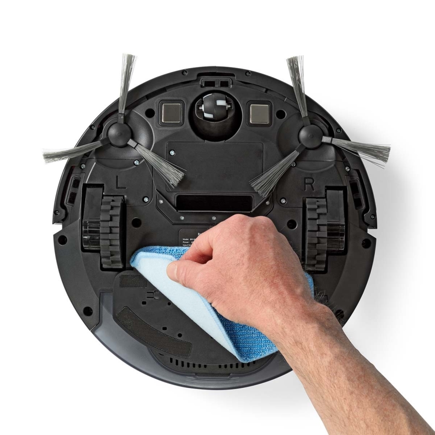 Aspirador robô inteligente com mopa 28W/2500 mAh Wi-Fi preto + comando