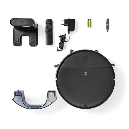 Aspirador robô inteligente com mopa 28W/2500 mAh Wi-Fi preto + comando