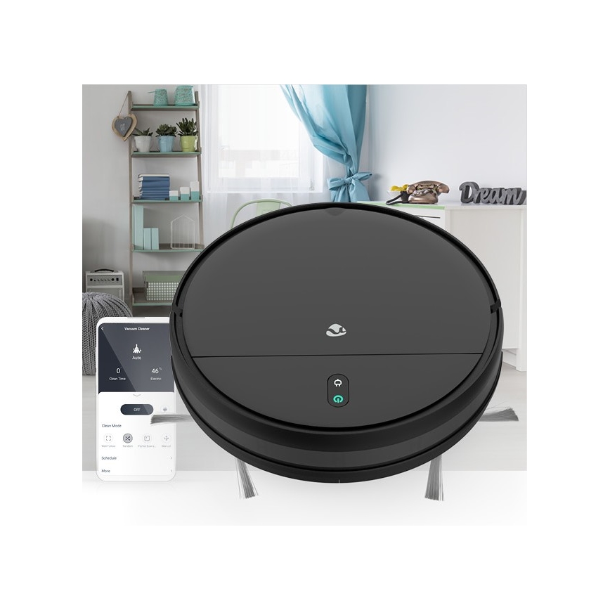 Aspirador robô inteligente com mopa 28W/2500 mAh Wi-Fi preto + comando