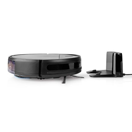 Aspirador robô inteligente com mopa 28W/2500 mAh Wi-Fi preto + comando
