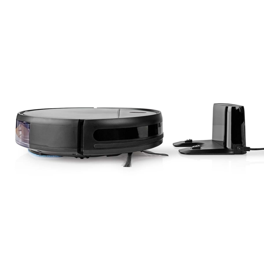 Aspirador robô inteligente com mopa 28W/2500 mAh Wi-Fi preto + comando