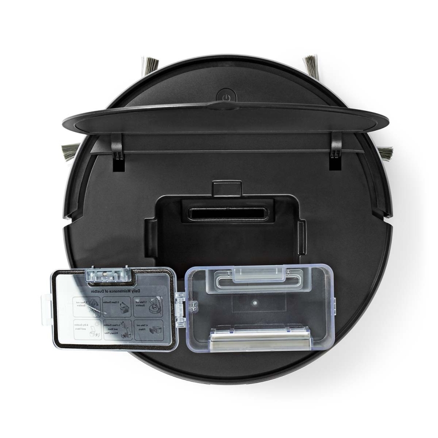 Aspirador robô inteligente com mopa 28W/2500 mAh Wi-Fi preto + comando