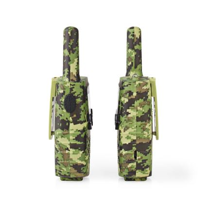 CONJUNTO 2x Walkie-talkie com iluminação LED 3xAAA alcance 8 km camuflagem