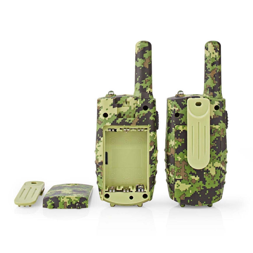 CONJUNTO 2x Walkie-talkie com iluminação LED 3xAAA alcance 8 km camuflagem