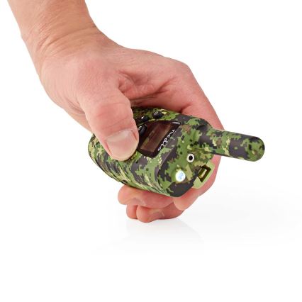 CONJUNTO 2x Walkie-talkie com iluminação LED 3xAAA alcance 8 km camuflagem