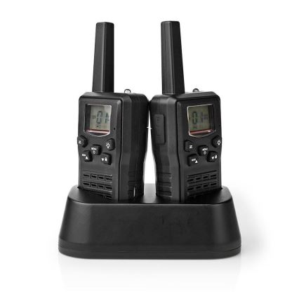 CONJUNTO 2x Walkie-talkie recarregável com iluminação LED 1300 mAh alcance 10 km