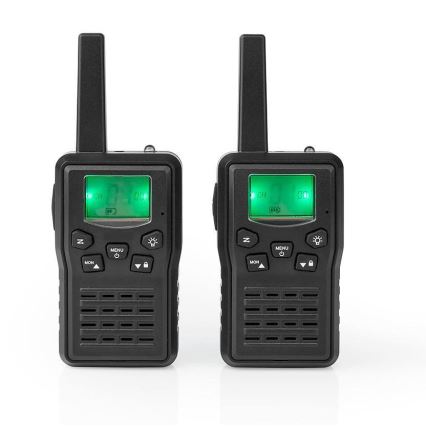 CONJUNTO 2x Walkie-talkie recarregável com iluminação LED 1300 mAh alcance 10 km