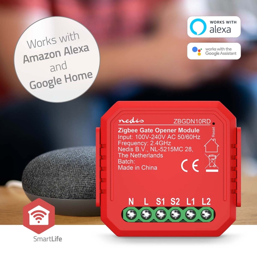 Interruptor inteligente para portas de garagem SmartLife Zigbee Tuya